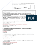 PRUEBA Un Viejo Que Leía Novelas de Amor - Respuestas