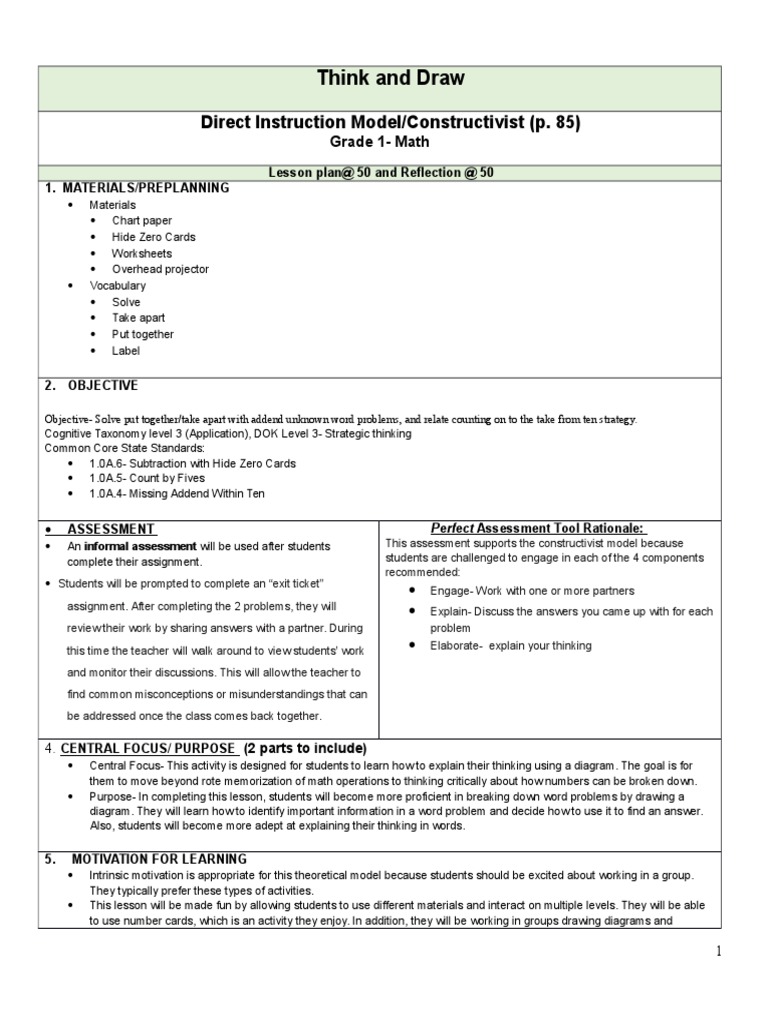 constructivist lesson plan | Lesson Plan | Competence (Human Resources)