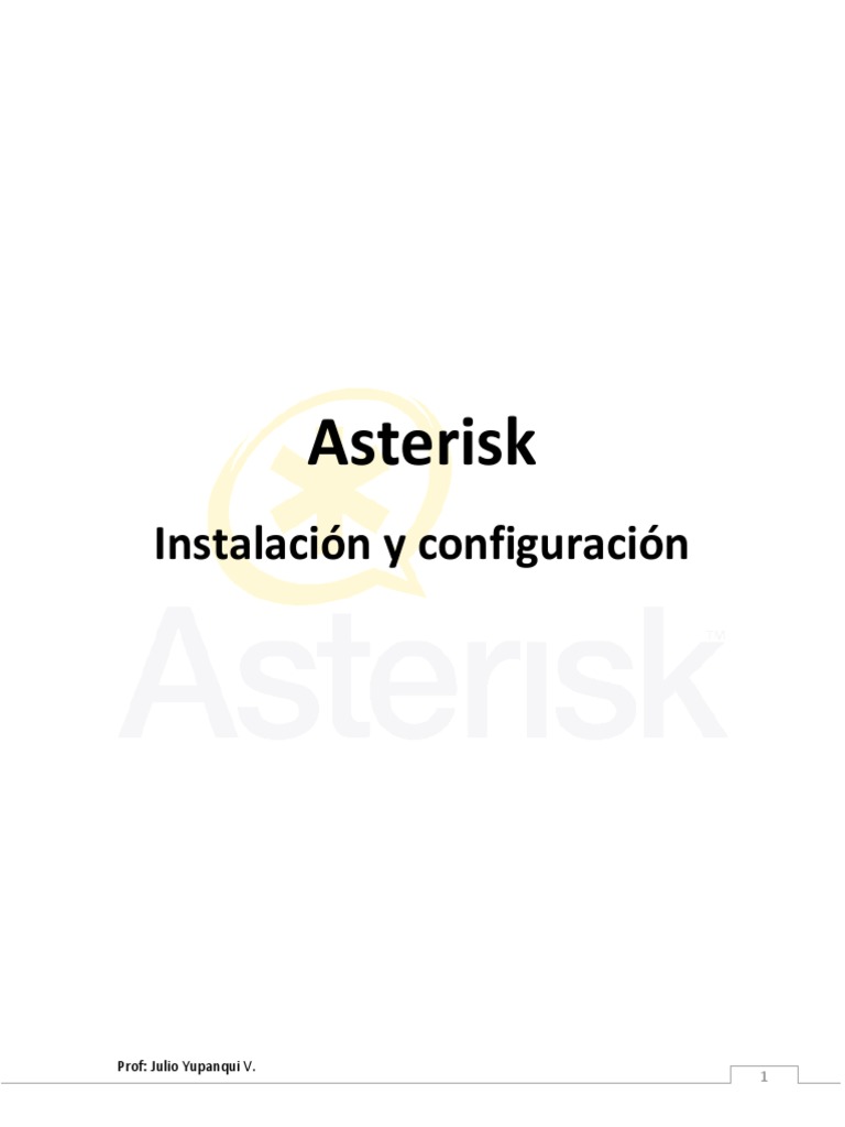 Guía de Instalación y Configuración de Asterisk | PDF | Voz sobre IP ...