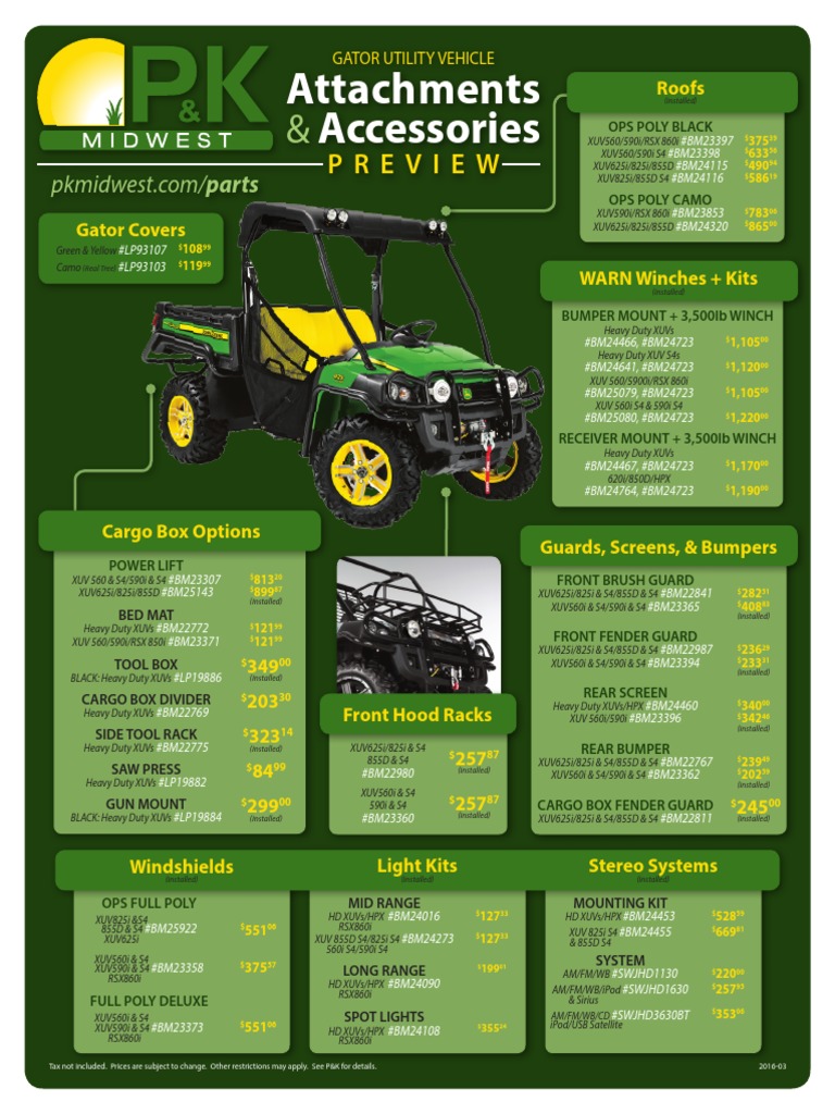 Gator Utility Vehicle Accessories Catalog | PDF | Wheeled Vehicles ...