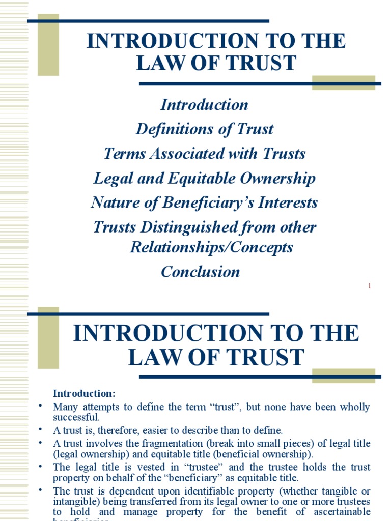 Understanding Trust Law Basics | PDF | Trust Law | Will And Testament