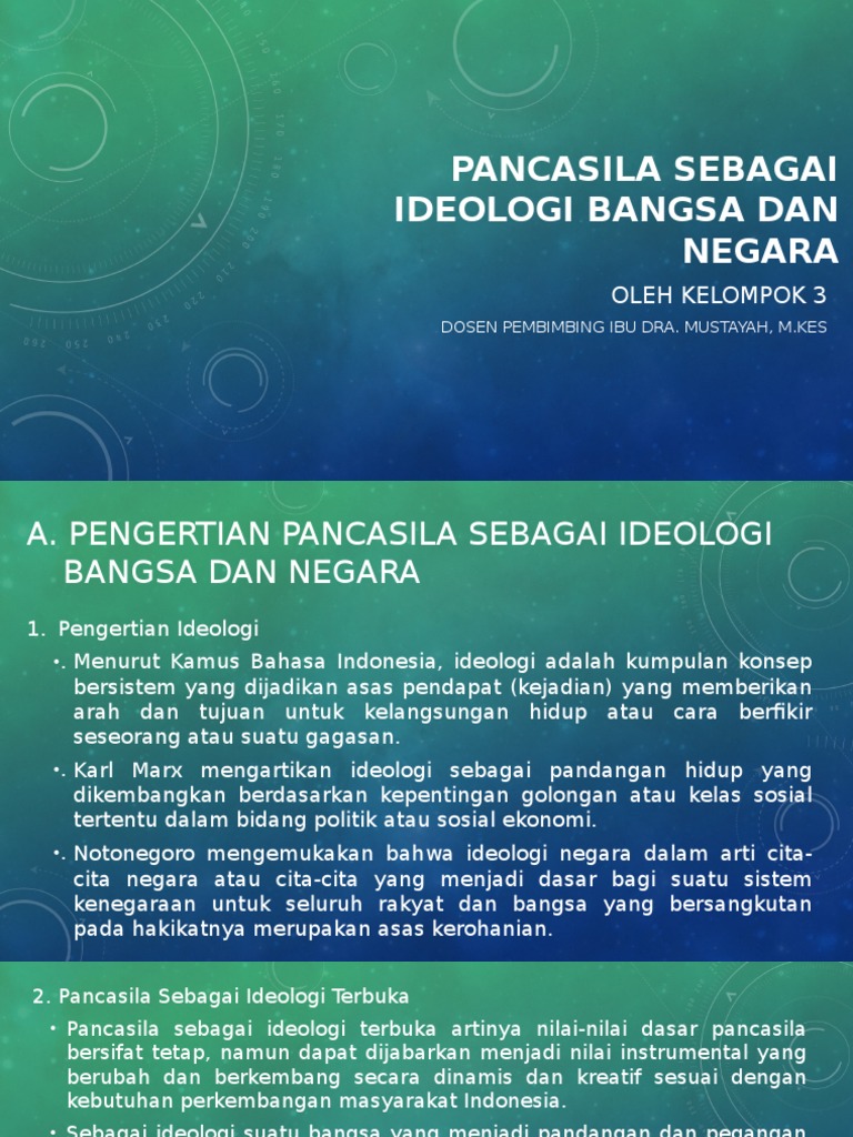Pancasila Sebagai Ideologi Bangsa Dan Negara