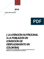 Atención Nutricional a la Población en Condición de Desplazamiento