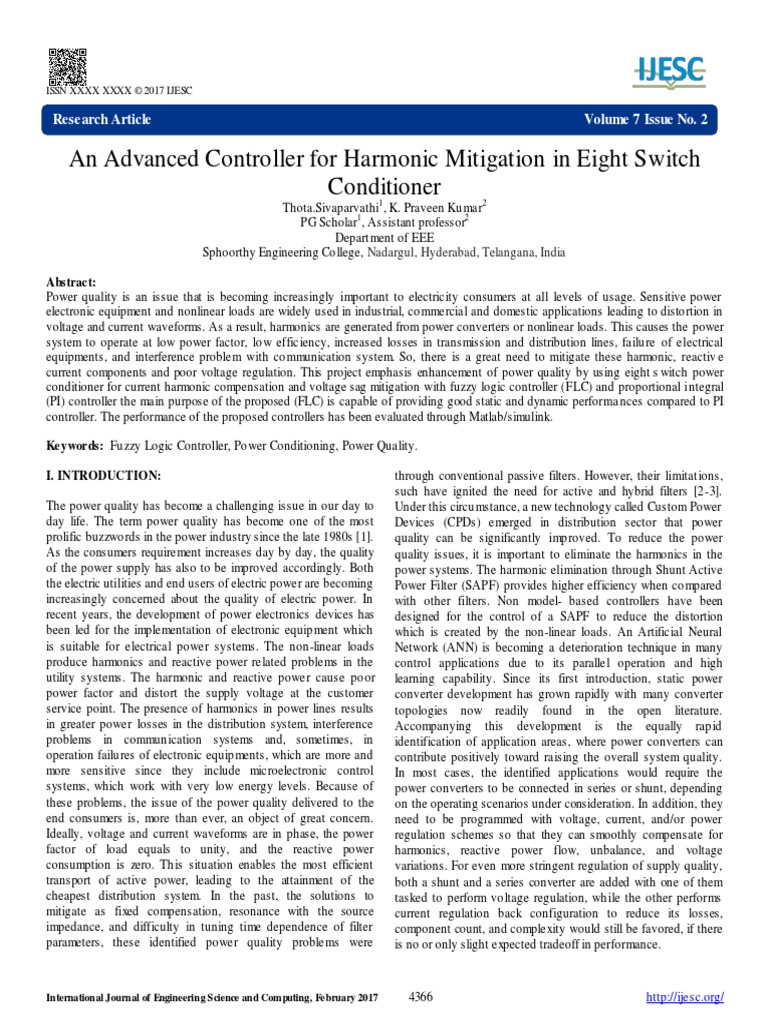 An Advanced Controller For Harmonic Mitigation in Eight Switch ...