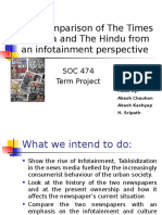 Comparing Infotainment in The Times of India and The Hindu