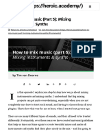 How To Mix Music (Part 5): Mixing Instruments & Synths