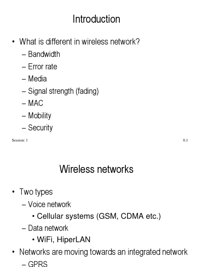 Overview of Wireless Network Fundamentals | PDF | Modulation | Multiplexing