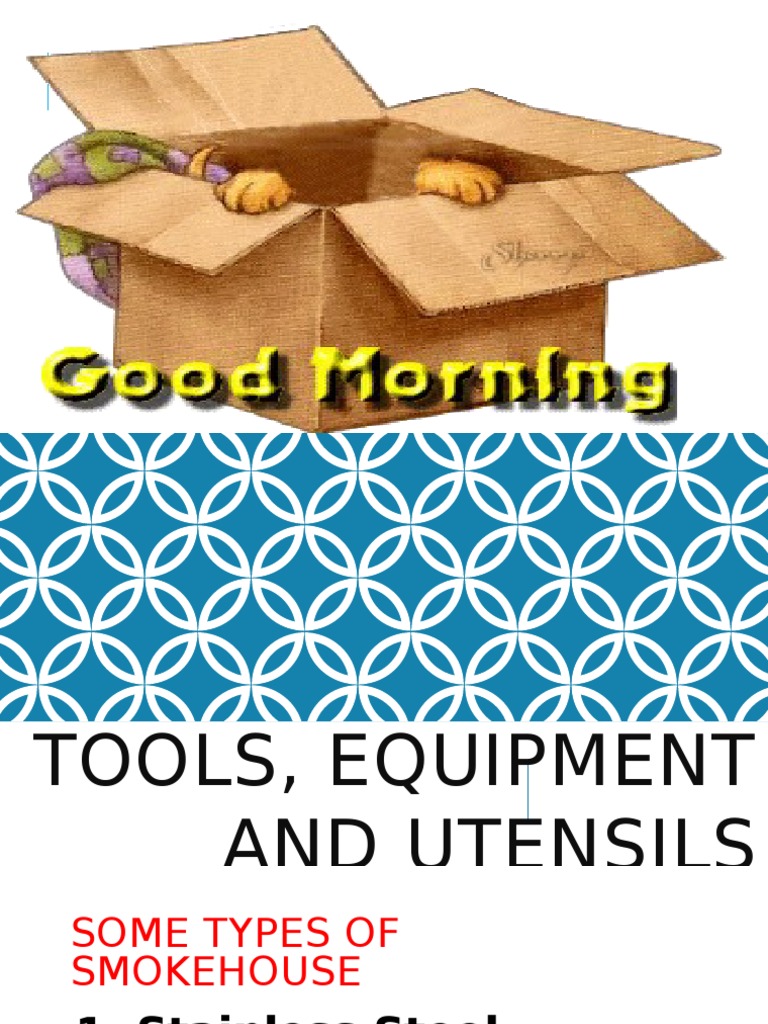 Tools, Equipment and Utensils (Food Processing) PDF Smoking