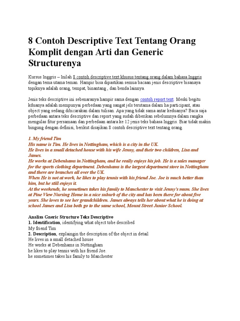 30++ Contoh Soal Teks Descriptive Benda - Kumpulan Contoh Soal