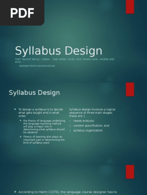 Course Design