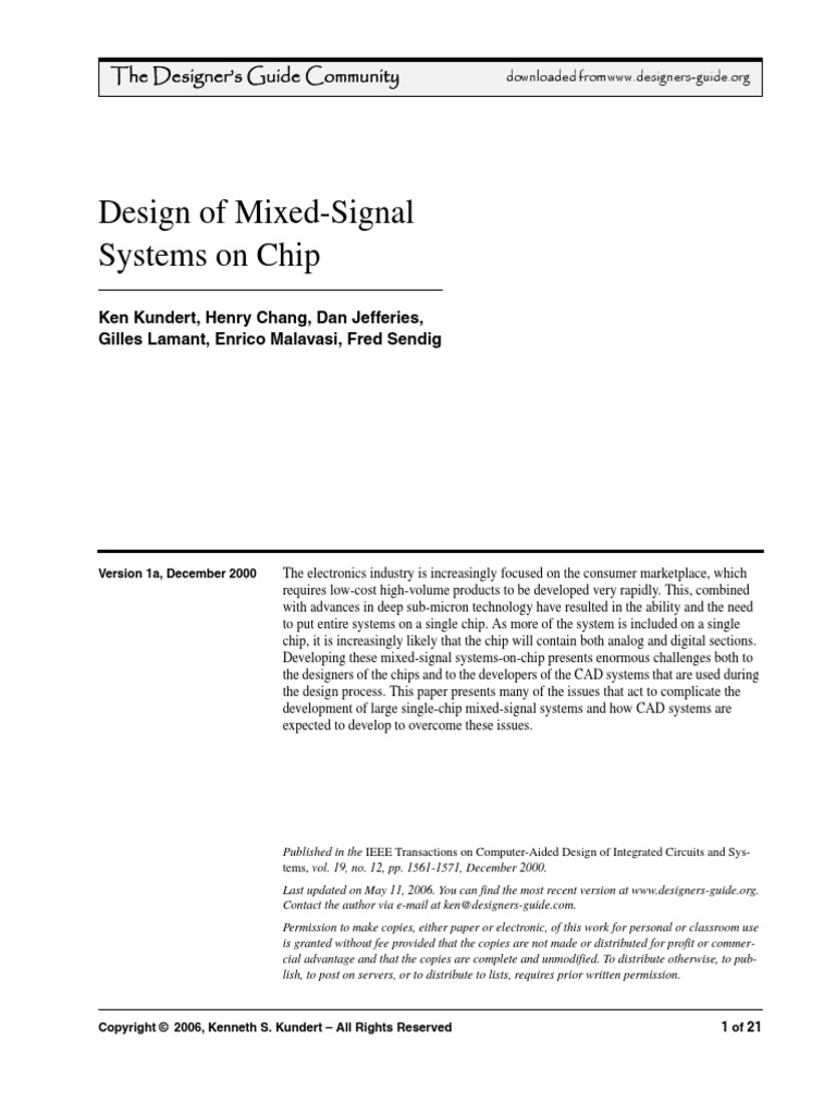 MS Soc PDF | PDF | System On A Chip | Hardware Description Language
