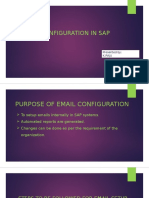 Email Configuration in Sap: Presented By: K.Raju