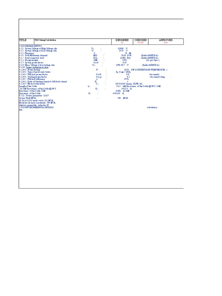 UAT Sizing Calculation Overview | PDF | Transformer | Manufactured Goods