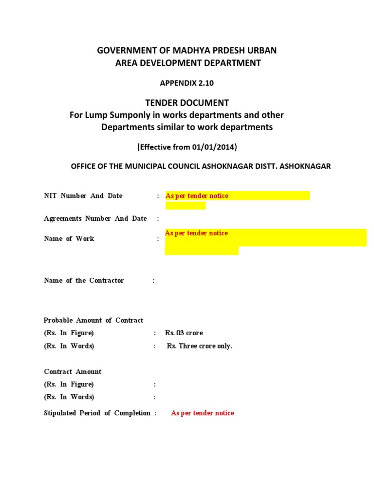 Tender Document Public Key Certificate Specification (Technical