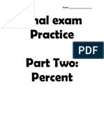 0002 Course 2 Post Test Practice Part Two - Percent