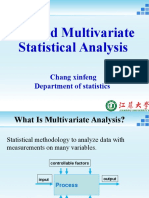 Applied Multivariate Statistical Analysis: Chang Xinfeng Department of Statistics