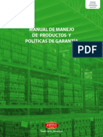 Manual de Manejo de Producto y Políticas de Garantía Janna Foods 2014