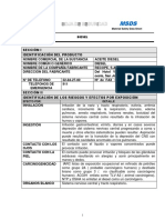 MSDS Diesel - Hoja de Datos de Seguridad de Materiales