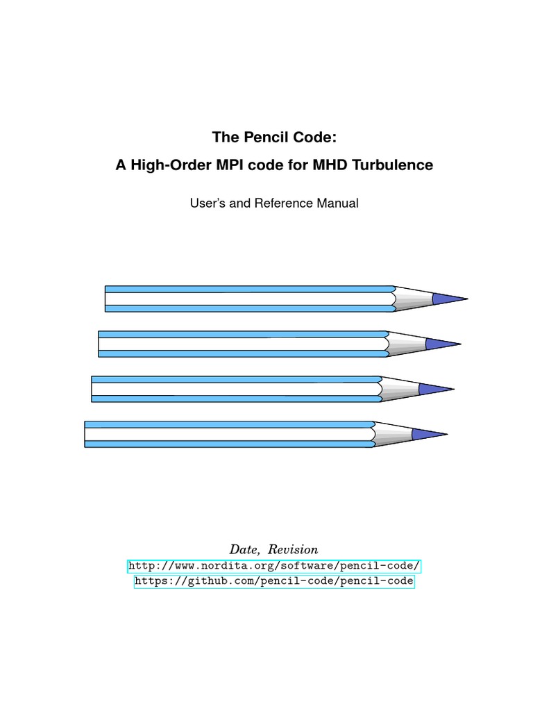 Pencil Code Manual | Message Passing Interface | C (Programming Language)