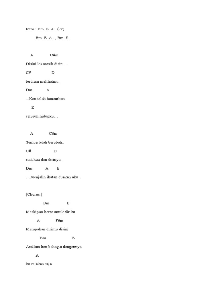 Teks Lagu Armada Asal Kau Bahagia - Terkait Teks