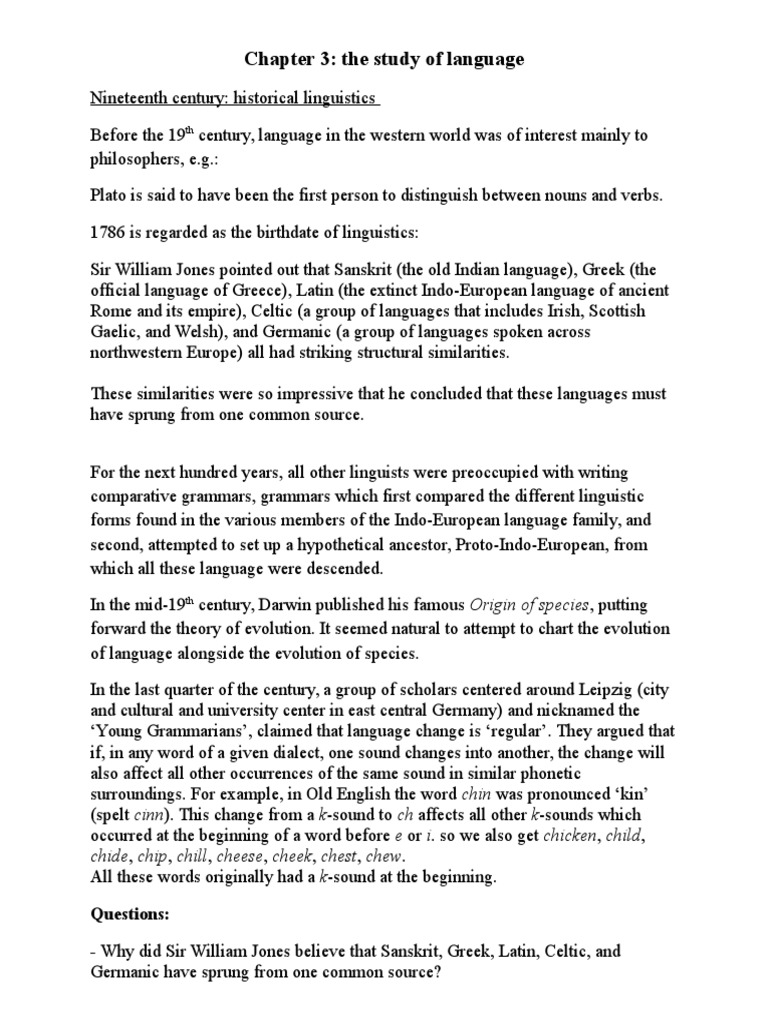Chapter 3-The Study of Language | PDF | Linguistics | Epistemology
