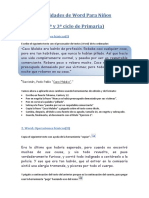 Actividades Word para Niños PDF