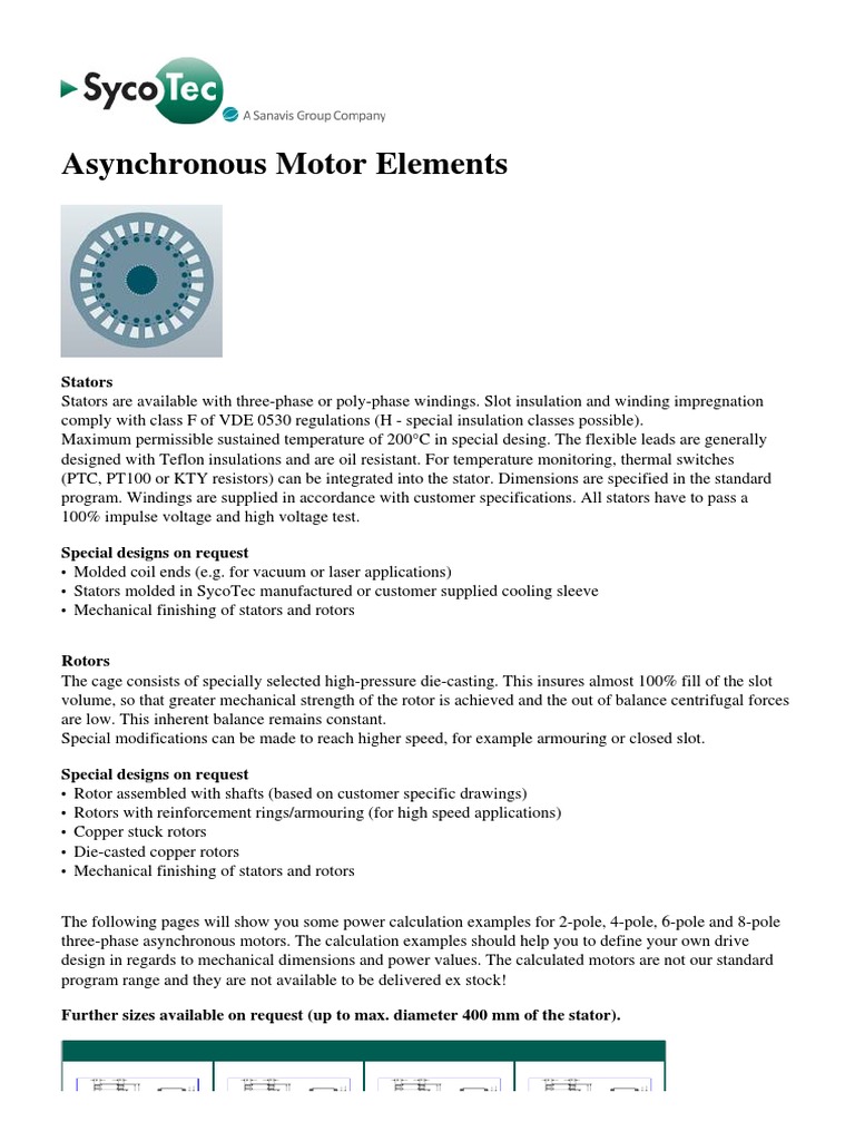 Asynchronous Motor Elements: Stators | PDF | Technology & Engineering