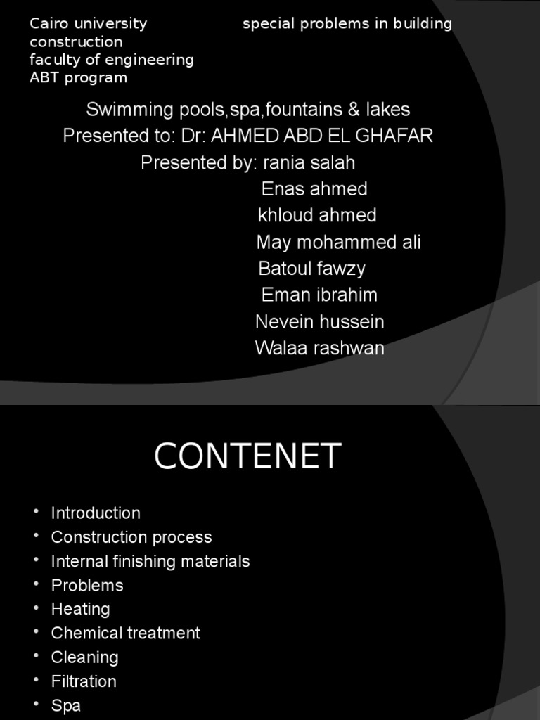 Swimming Pool | PDF | Reservoir | Swimming Pool