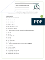 Revisão de Matemática - 8 Ano