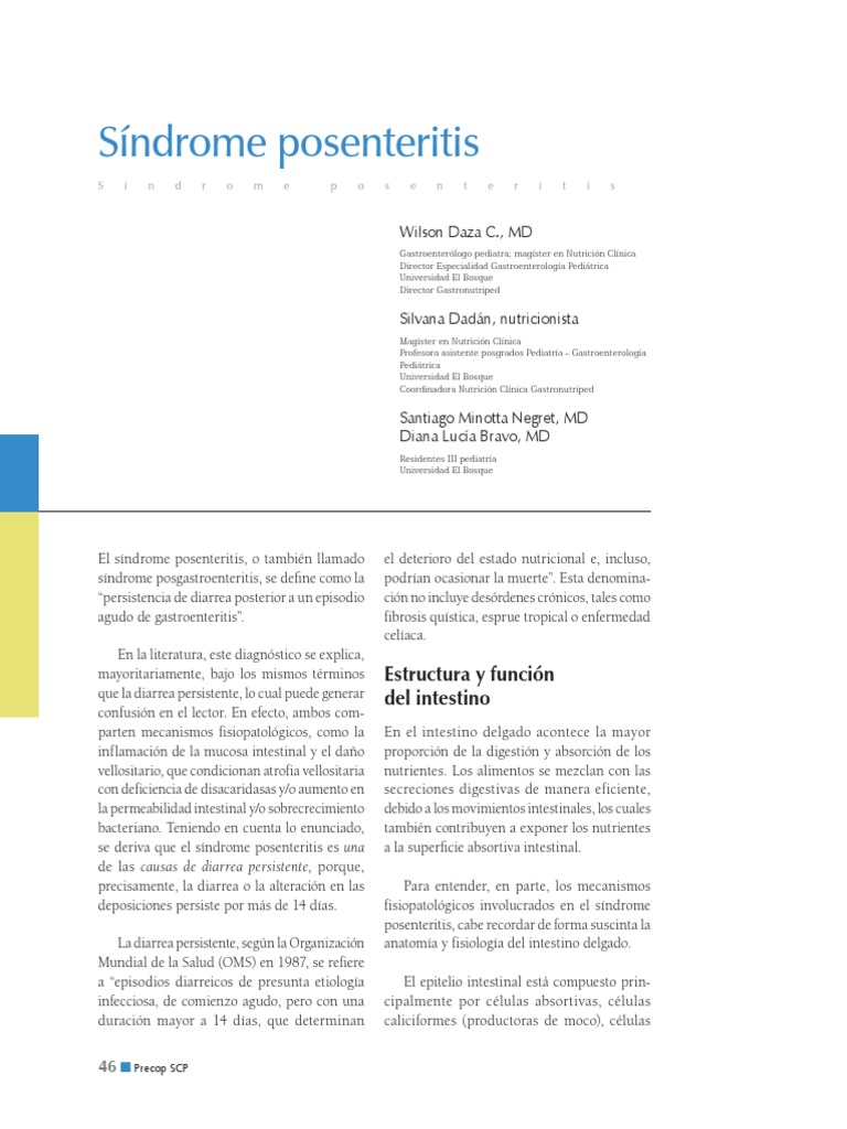 SD Postenteritis PRECOP | PDF | Salud y bienestar | Tecnología