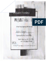 Project Visibility Certificate