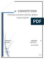 Cultural and Education Rights Article 29 and 30