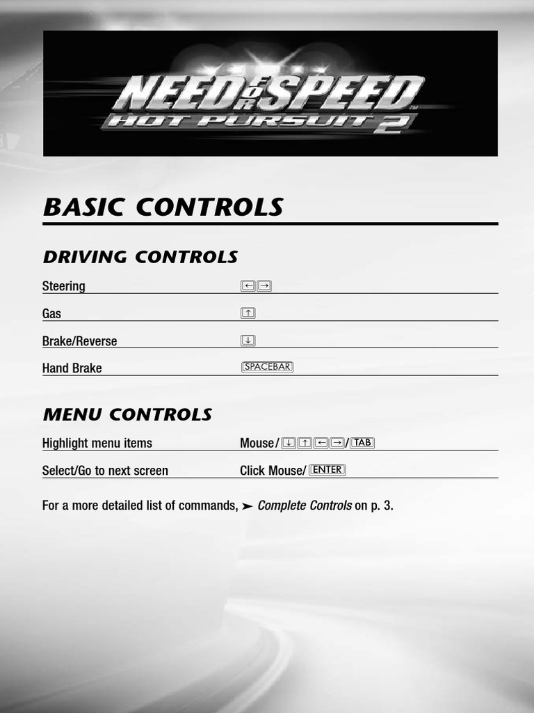 Need For Speed - Hoy Pursuit 2 PC Manual | PDF | Automobiles | Motor ...