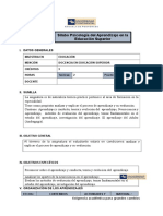 Silabo 5 Psicología Del Aprendizaje para La Educación Superior