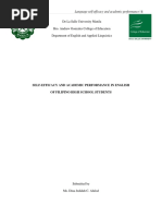 Self-Efficacy and Academic Performance of Filipino High School Students