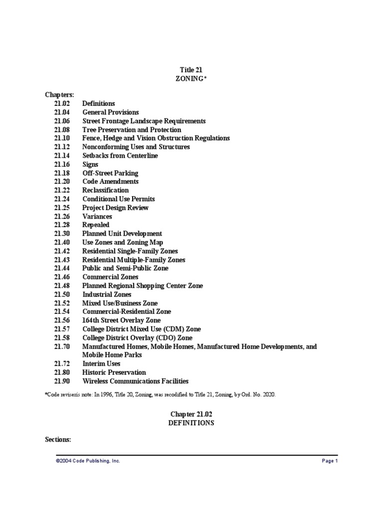 Zoning Code