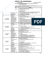 Date Sheet of Part I