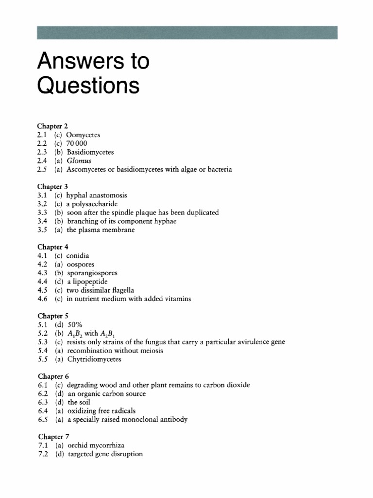 Mycology Study Guide: Key Concepts | PDF