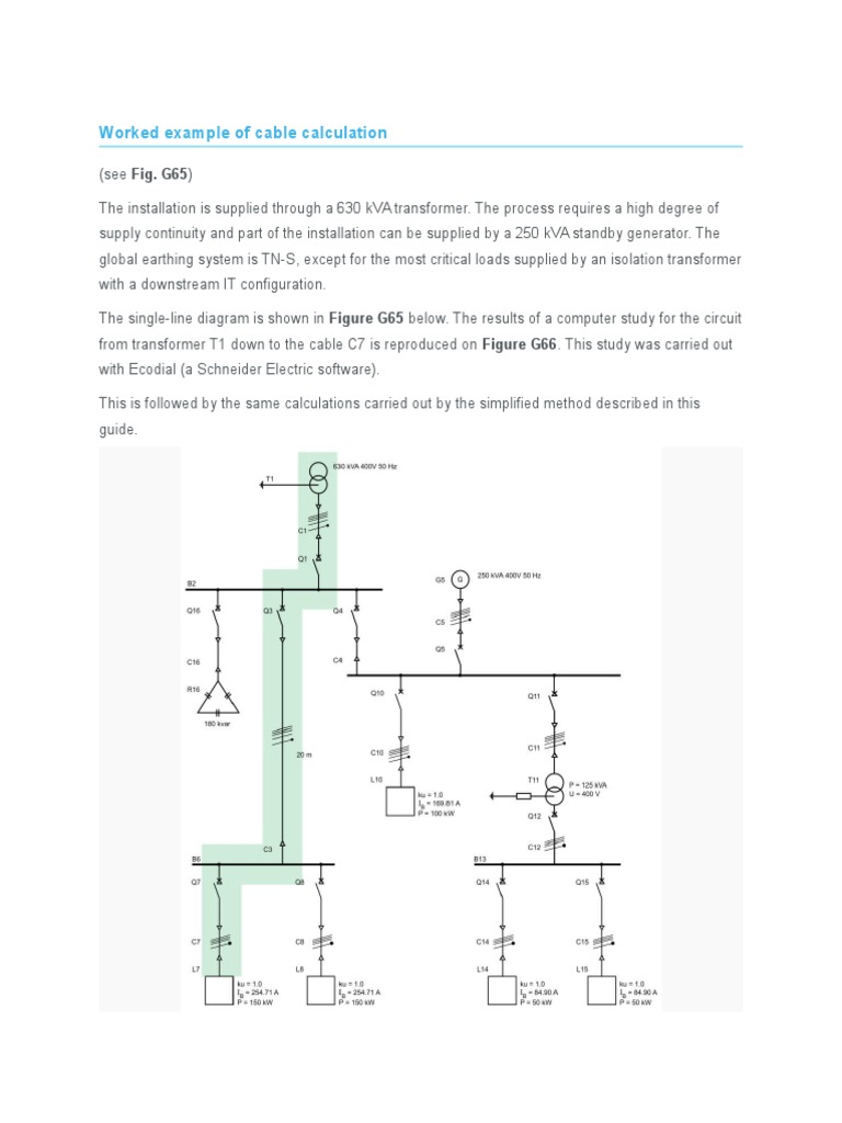 Cable calculations worked examples..docx Transformer Fuse (Electrical)