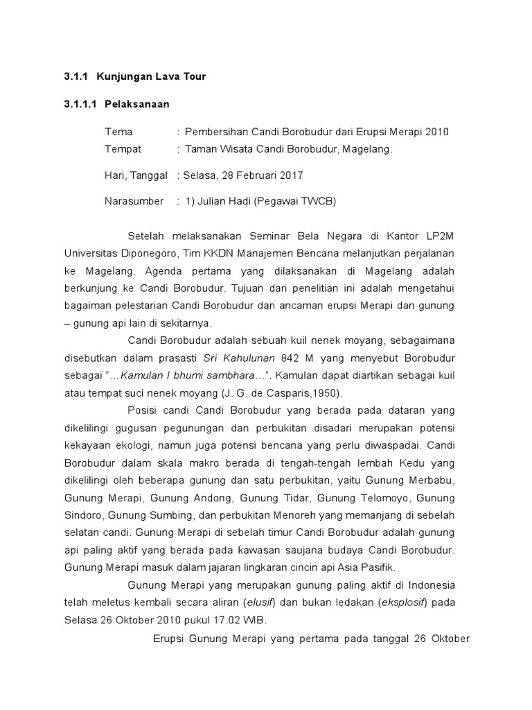 Laporan Hasil Kunjungan Ke Candi Borobudur Seputar Laporan