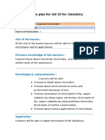 Electrolysis Lesson Plan