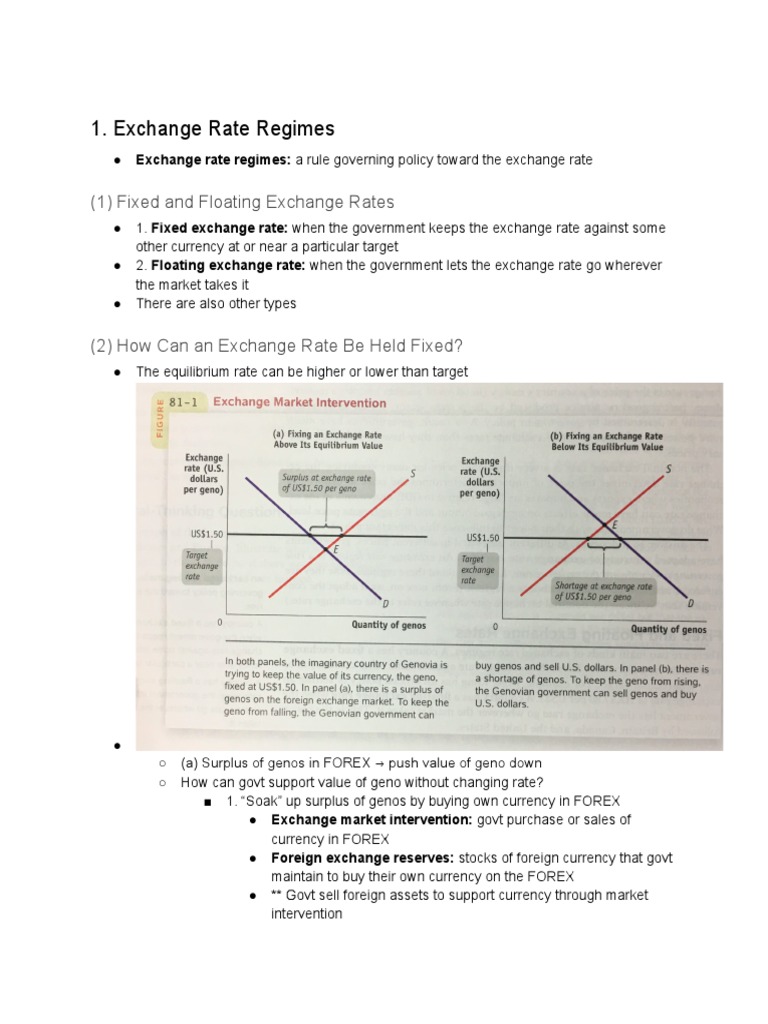 Exchange Rate Regimes Explained | PDF | Exchange Rate | Foreign ...