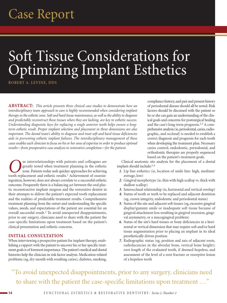 Soft Tissue Considerations | PDF | Dental Implant | Dentistry