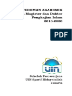 Pedoman Akademik SPS UIN Jakarta 2016 - 2020