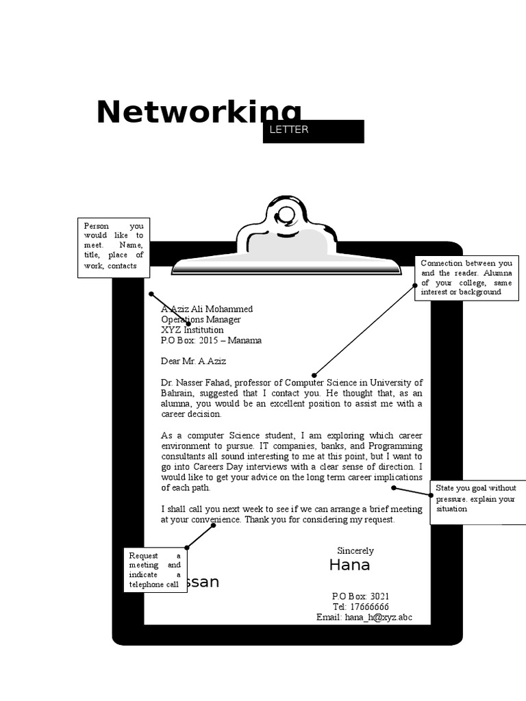 Networking Letter PDF