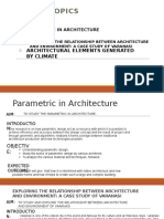 Seminar Topics: O Architectural Elements Generated