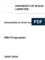 MBA - Handbook - Univ of Wales