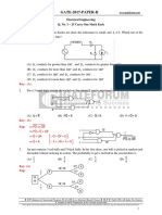 EE GATE 2017 Set II Key Solution 2