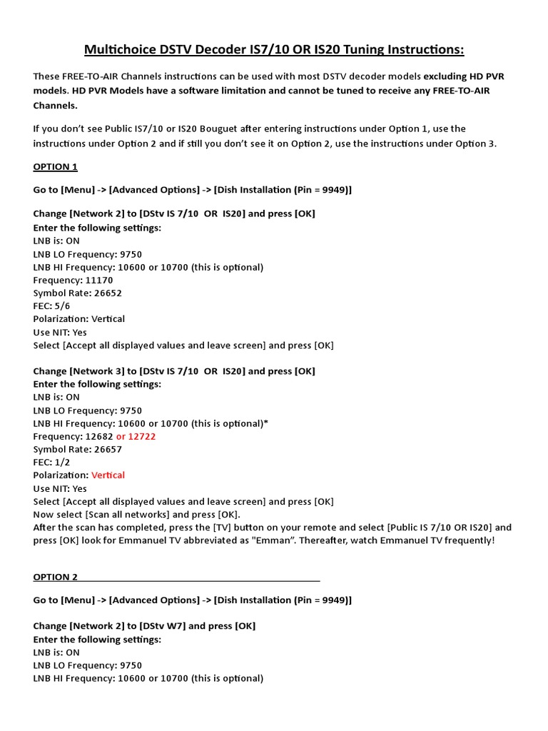 How To Install Dstv Dish And Decoder Pdf