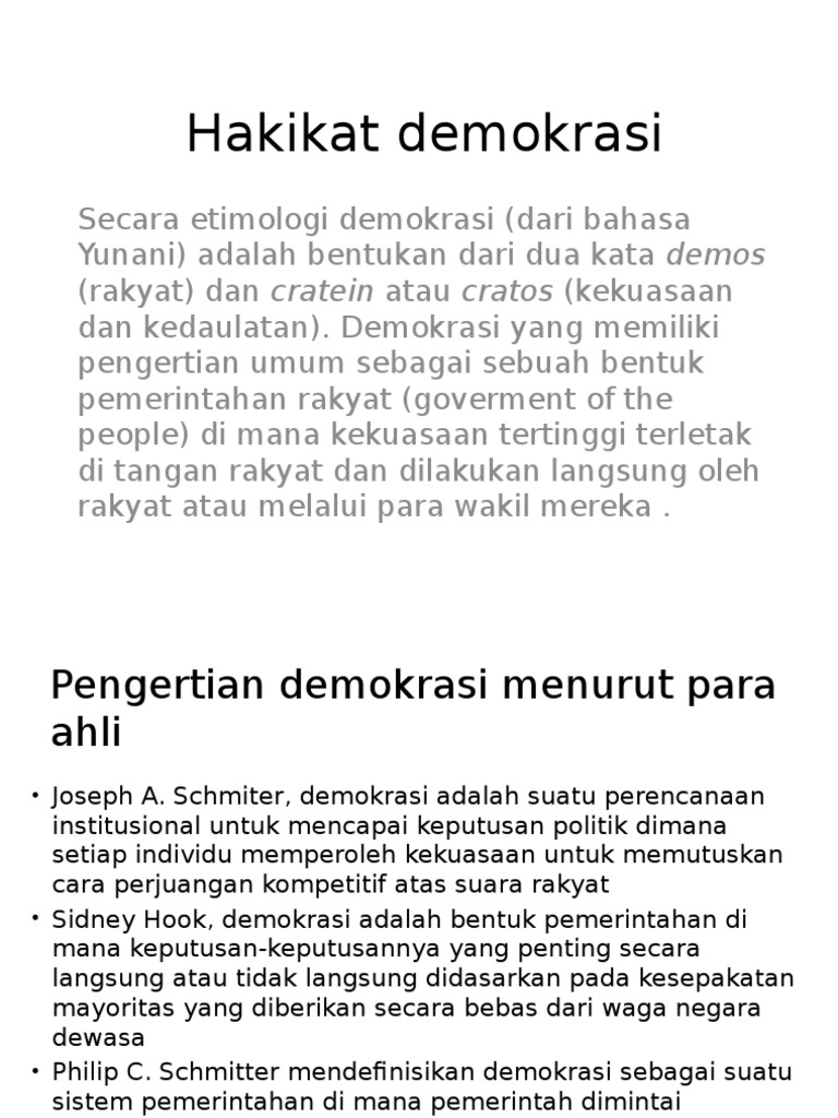 Hakikat Demokrasi PDF